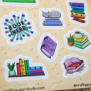 Book Lover sticker sheet