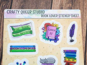 Book Lover sticker sheet