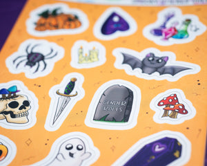 Spooky sticker sheet