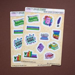 Book Lover sticker sheet