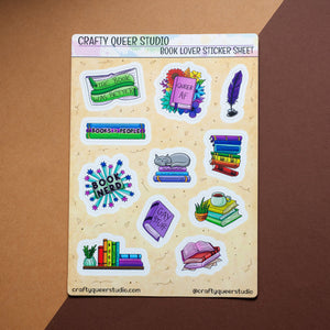 Book Lover sticker sheet