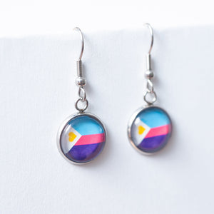 Polyamory flag pride earrings - stud or dangle