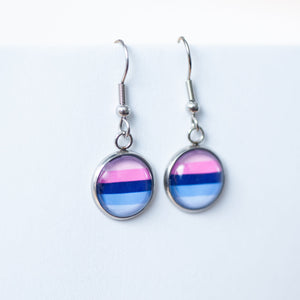 Omnisexual flag pride earrings - stud or dangle