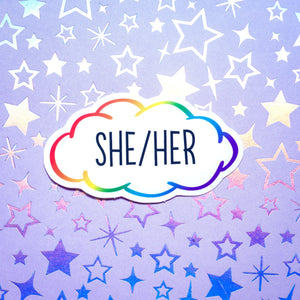 Pronoun stickers