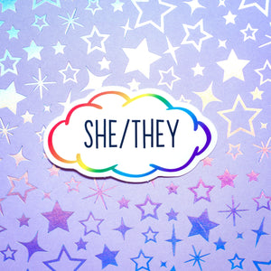 Pronoun stickers