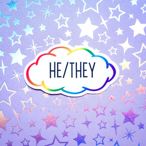 Pronoun stickers