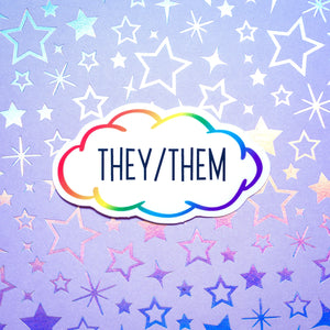 Pronoun stickers