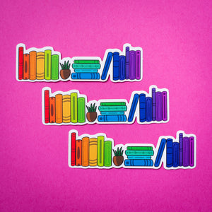 Rainbow Bookshelf sticker