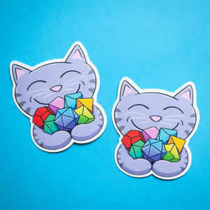 Cat with Dice sticker
