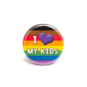 I Love My Kid(s) pride ally button