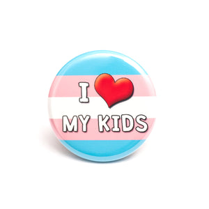 I Love My Kid(s) pride ally button