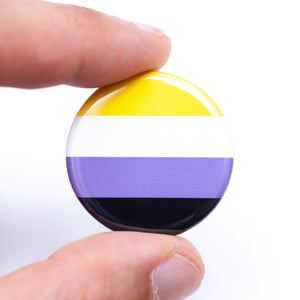 Non-binary pride flag button