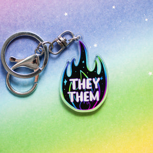 Pronoun keychains