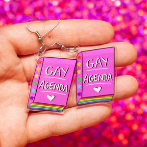 Gay Agenda acrylic earrings