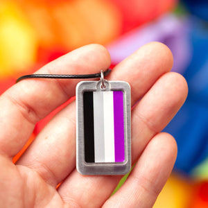 Asexual pride flag necklace