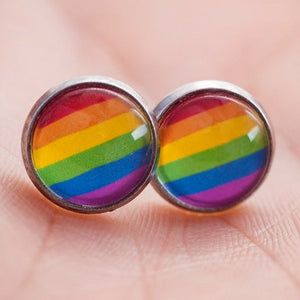 Rainbow earrings - stud or dangle