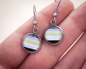 agender pride earrings