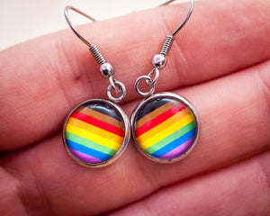 queer pride dangle earrings