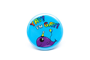 cute animal queer buttons