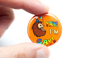 lgbtq cute gay pride button magnet