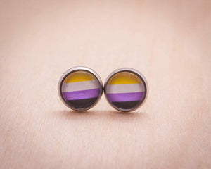 non-binary pride flag jewelry