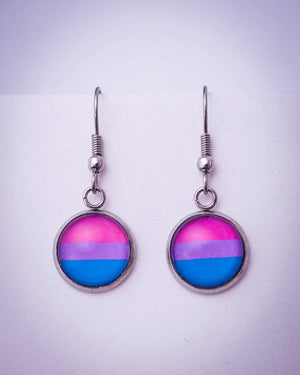 bisexual pride flag earrings