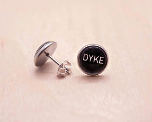 dyke pride earrings