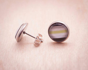 agender stud earrings