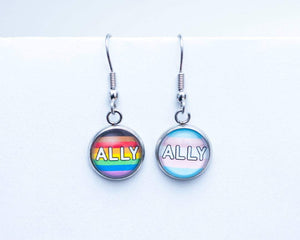 lgbtq ally dangle earrings