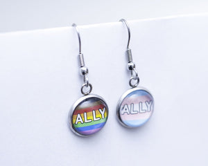 lgbtq ally dangle earrings