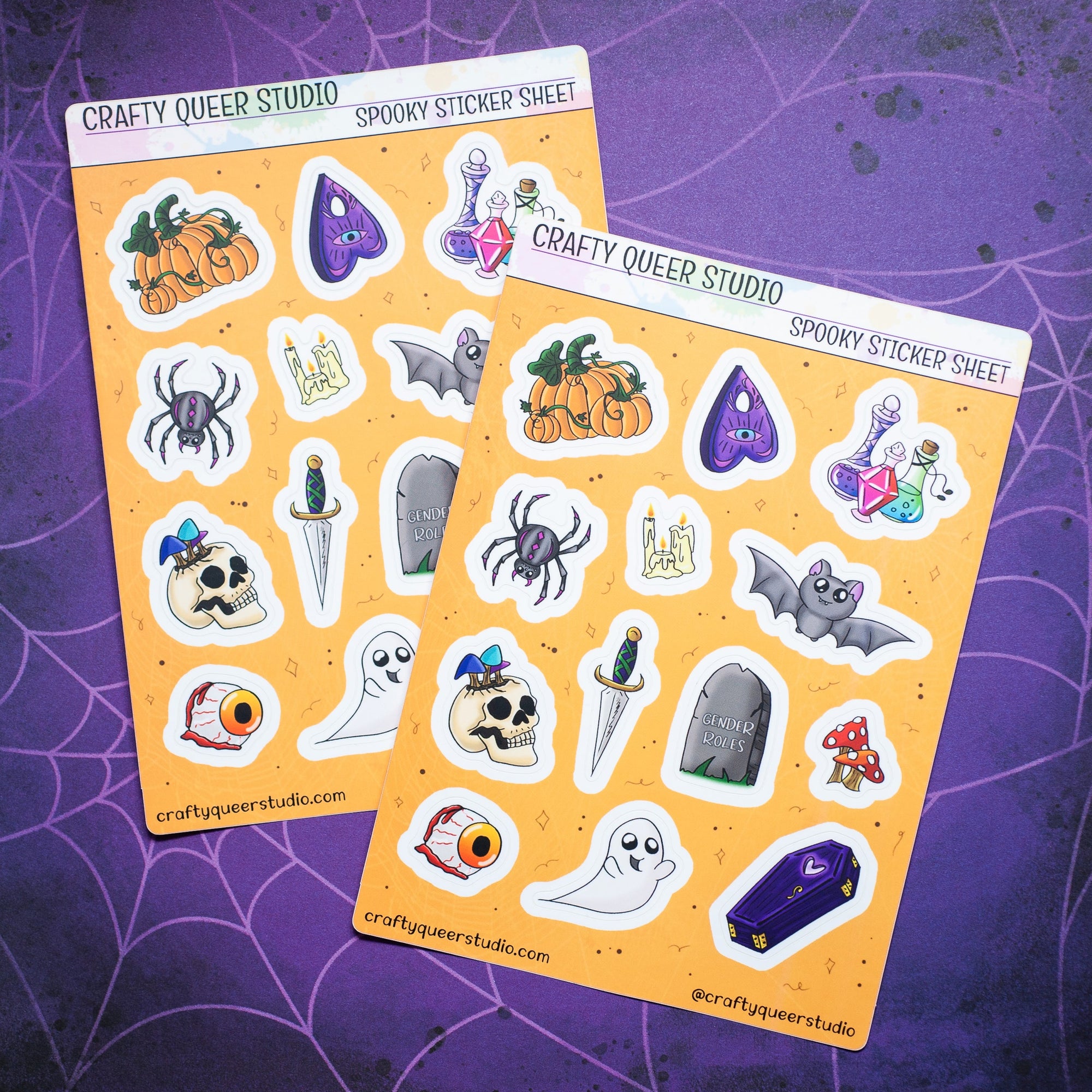 Spooky sticker sheet