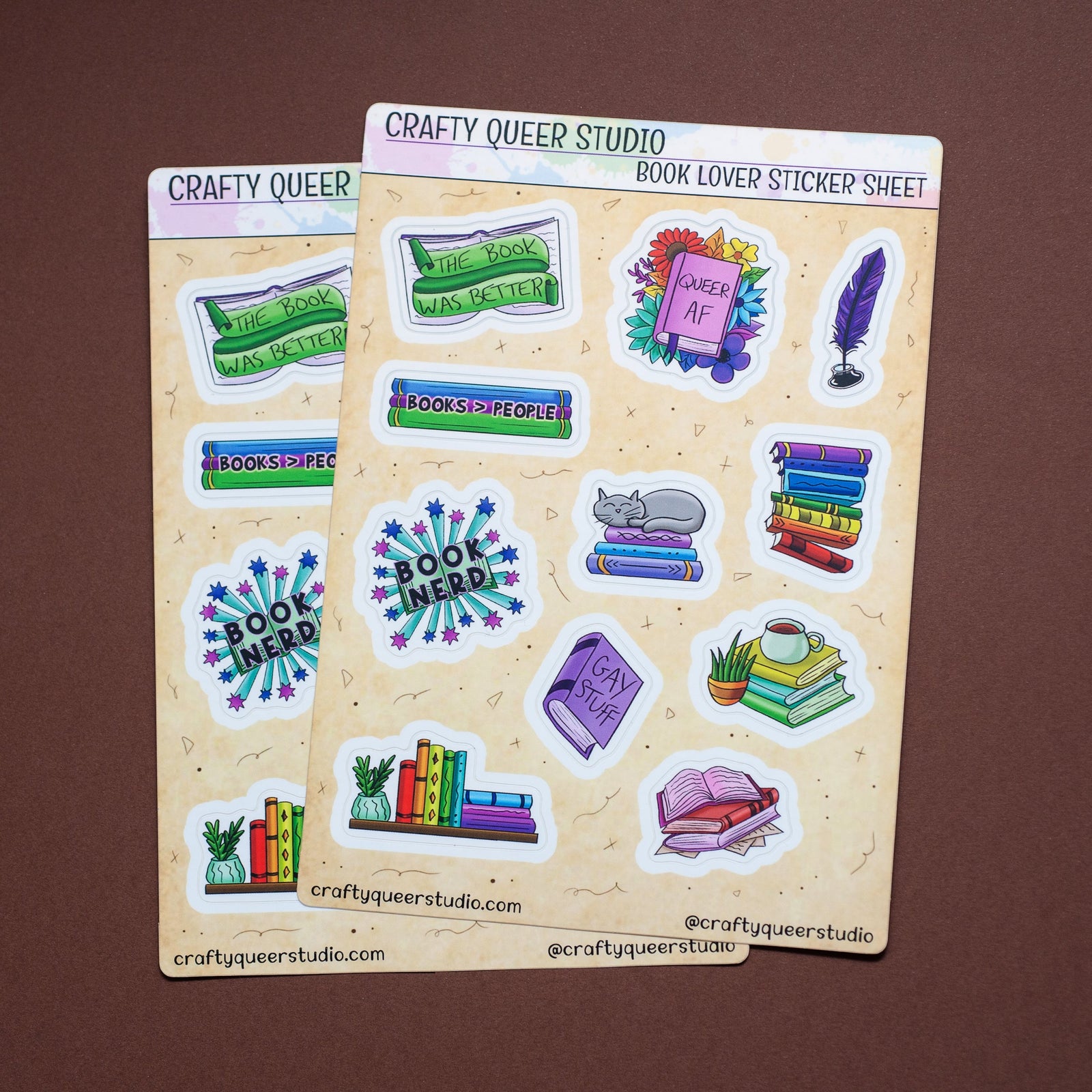 Book Lover sticker sheet