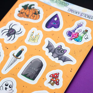 Spooky sticker sheet