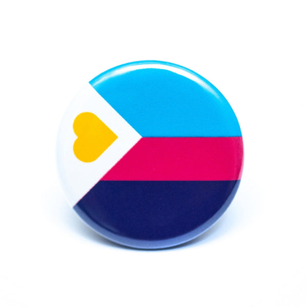 Polyamory Pride Flag Button | Free Shipping $50+ - Crafty Queer Studio