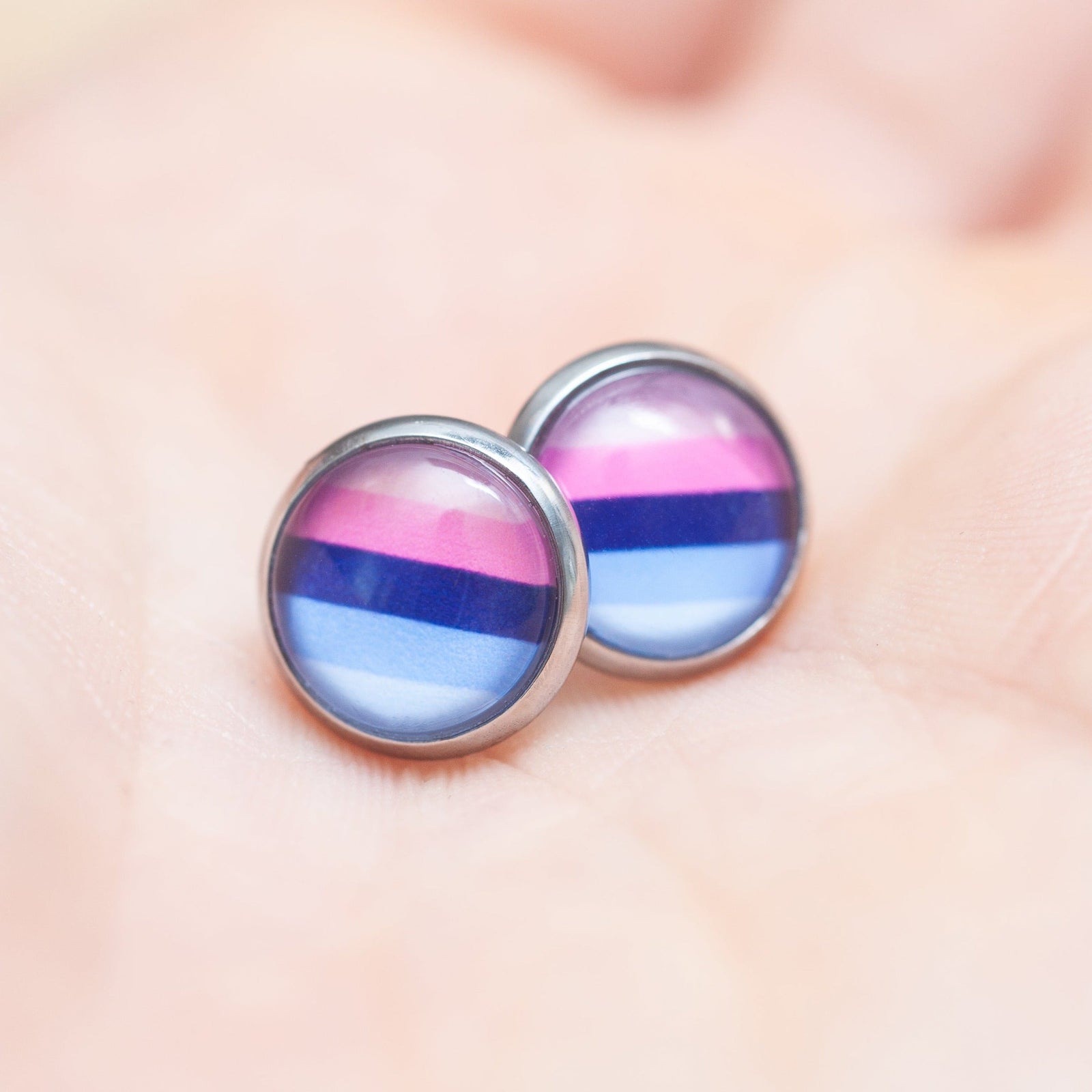 Omnisexual flag pride earrings - stud or dangle