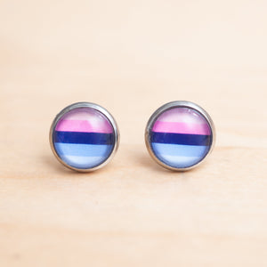 Omnisexual flag pride earrings - stud or dangle