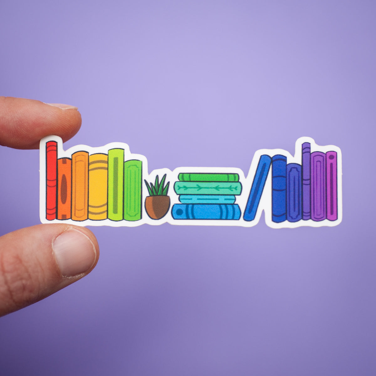Rainbow Bookshelf sticker