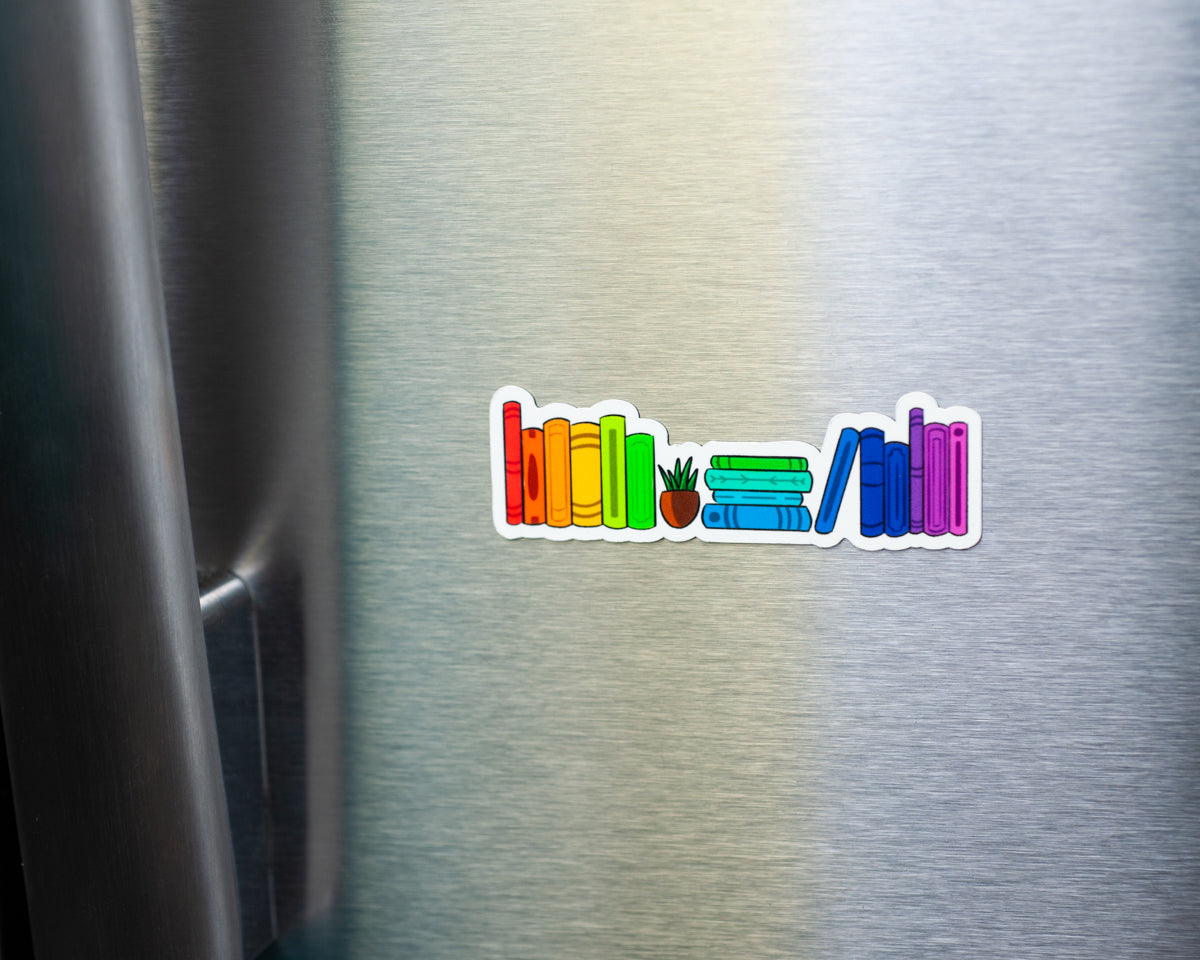Rainbow Bookshelf Magnet
