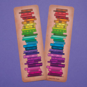 Rainbow Book Stack bookmark