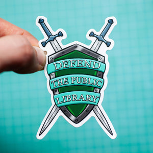 Defend the Public Library sticker