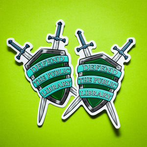 Defend the Public Library sticker