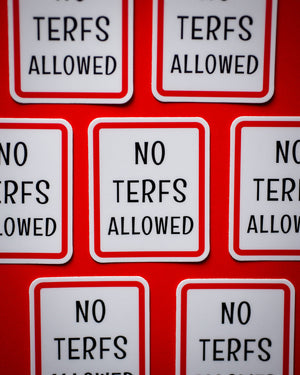 No TERFs Allowed sticker