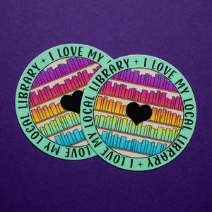 I Love My Local Library sticker