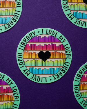 I Love My Local Library sticker