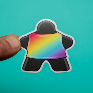 Rainbow Meeple sticker