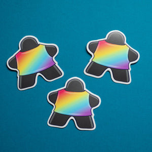 Rainbow Meeple sticker