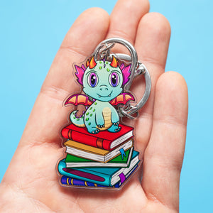 Book Dragon keychain