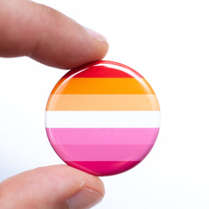 Lesbian pride flag button