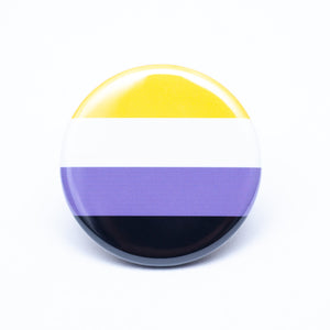 Non-binary pride flag button