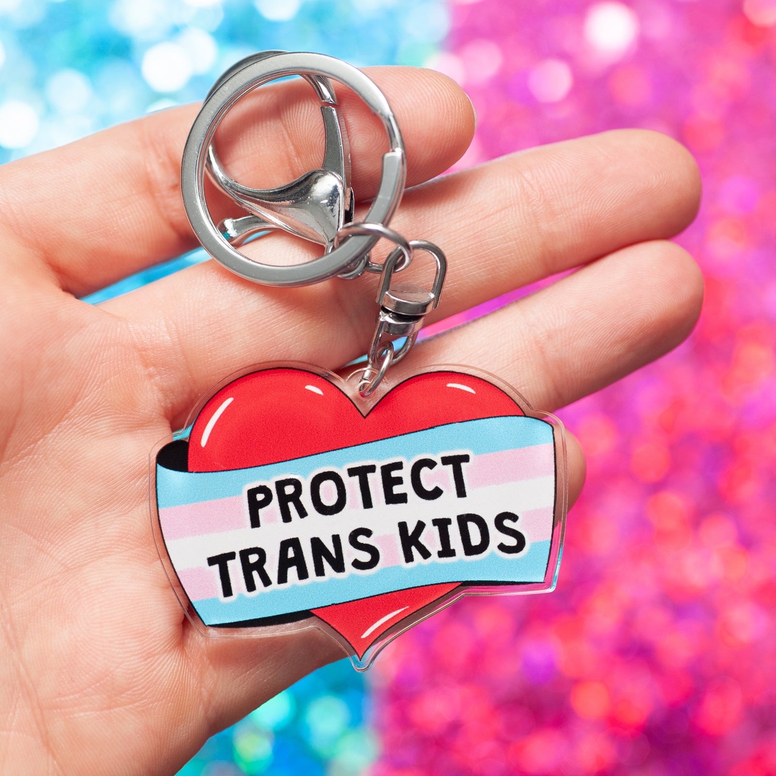 Protect Trans Kids keychain